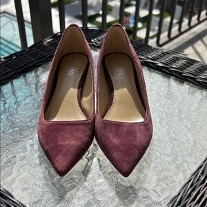 Michael Kors Alina Flex Burgundy Kitten Heels